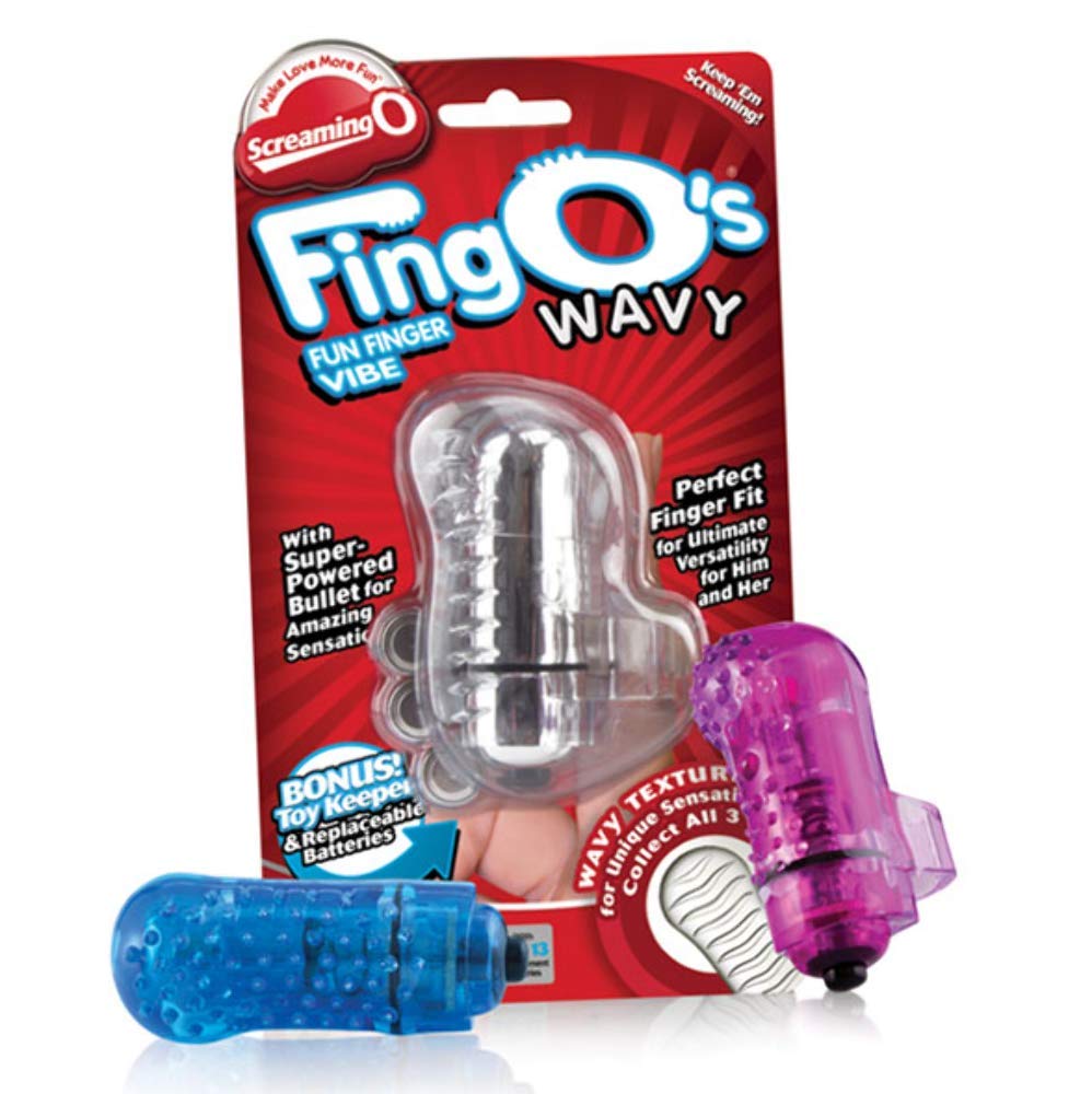 The Screaming O Fing O Finger Fitting Mini Nubby Textured Vibrator Purple