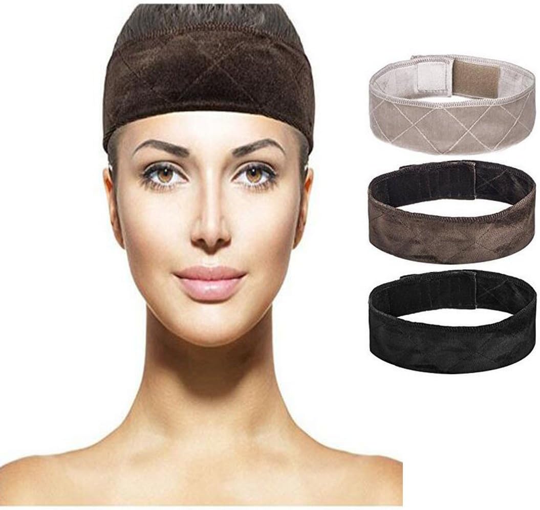 FDXH Wig Grip Adjustable Elastic Comfort Headband Hook and Loop Fastener Adjustable Wig Band (BLOWN)