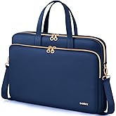 Lausiax Laptop Case Bag Women Men Computer Sleeve Compatible with MacBook/Dell/HP/Acer/ASUS, Waterproof Shoulder Carrying Briefcase, Blue, 15.6-16 Inch