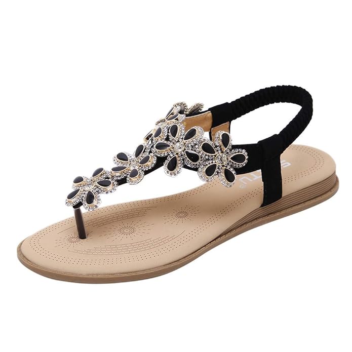 Pingtr - Damen Sandalen - Damen Mode Sommer Casual elastische Band flip Flops Keile Sandalen Arbeitsschuhe