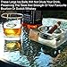 SUMPRI Sphere Ice Mold -2.5 Inch Silicone Ice Ball Maker With Lid For Whiskey Glasses [4 Pack] -FREE 4 Inch Stainless Steel Cocktail Picks -Round Ice Cubes Will Keep Your Drink Cold Longer