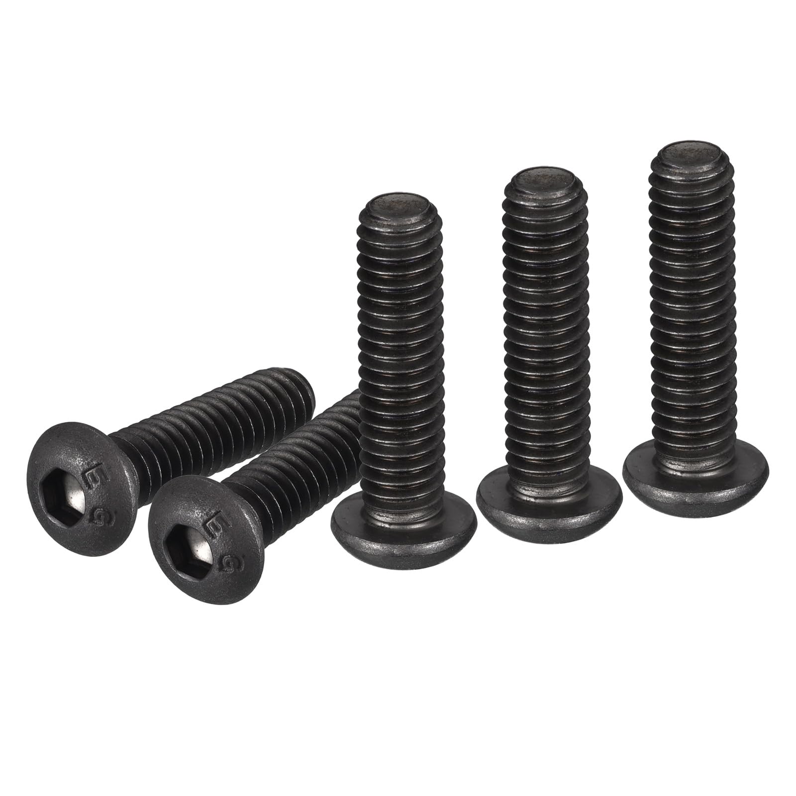 DTGN 5/16-18x1-1/2" Button Head Socket Cap Screws - 10Pack - Good for Machine - Carbon Steel Black Oxide - Hex Drive Full Thread UNC Fasteners — image 1