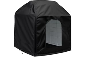 HI···YOUR COVER Outdoor Dog House Cover, Waterproof and Dust-Proof Protection Liner with Silver Interior, Designed for 42" W x 38" D x 39" H Outdoor Dog Kennel (Black)