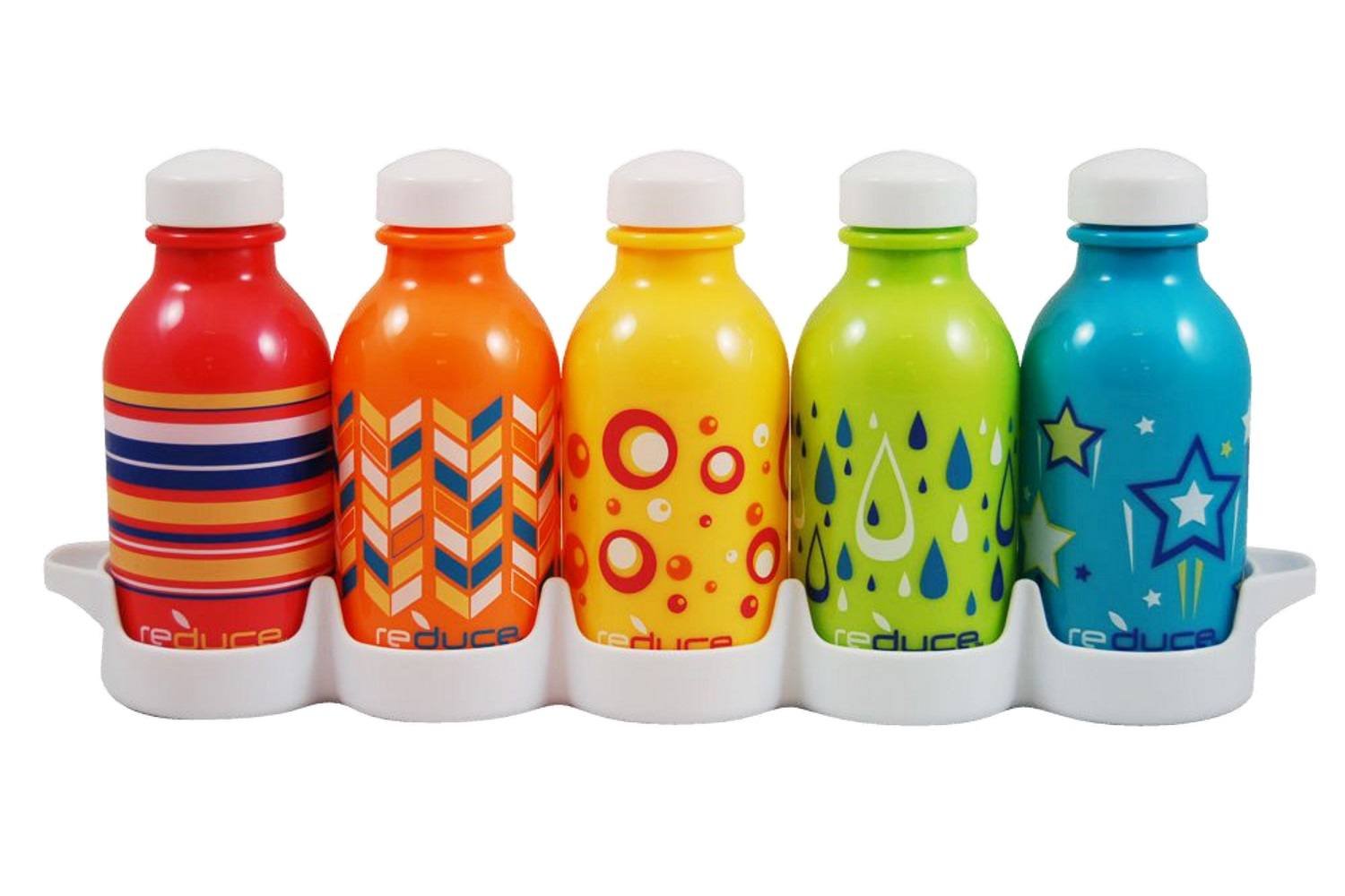 Reduce WaterWeek Reusable Water Bottles for Kids, 10 oz Includes 5