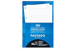 Tilibra - Refil Tiliflex para Caderno Argolado Universitário Folhas Soltas, Académie, 157821, 20x27.5cm, Branca, 200 Folhas