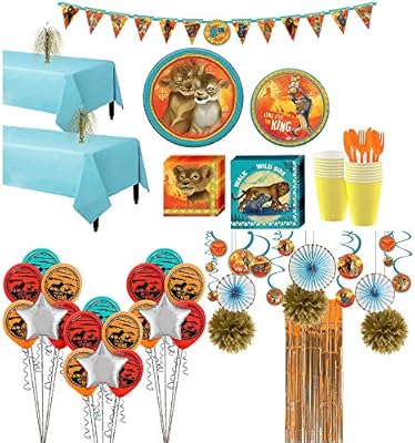 Amazon Com Party City Super Lion King Party Supplies For 16