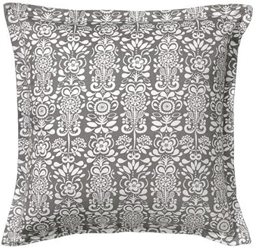 Ikea Akerkulla 66 X 66 Cm Weiss Grau Floral Kissen Bezug 75 Baumwolle 25 Polyester Amazon De Kuche Haushalt
