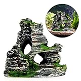 Delight eShop Mountain View Aquarium Rockery Hiding Cave Tree Fish Tank Ornament Decoration
