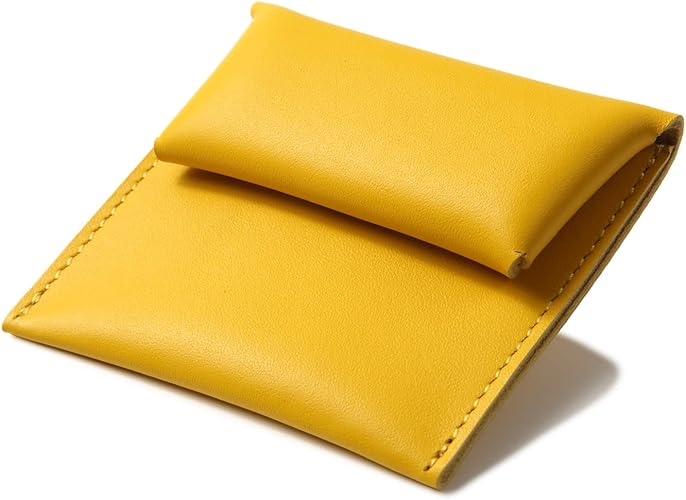 Amazon 東京下町工房 使いやすさ抜群 小銭入れ 本革コインケース ビジネスマンのコインケース メンズ イエロー 小銭入れ