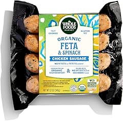 WHOLE FOODS MARKET Organic Spinach Feta Chicken Sausage, 12 OZ