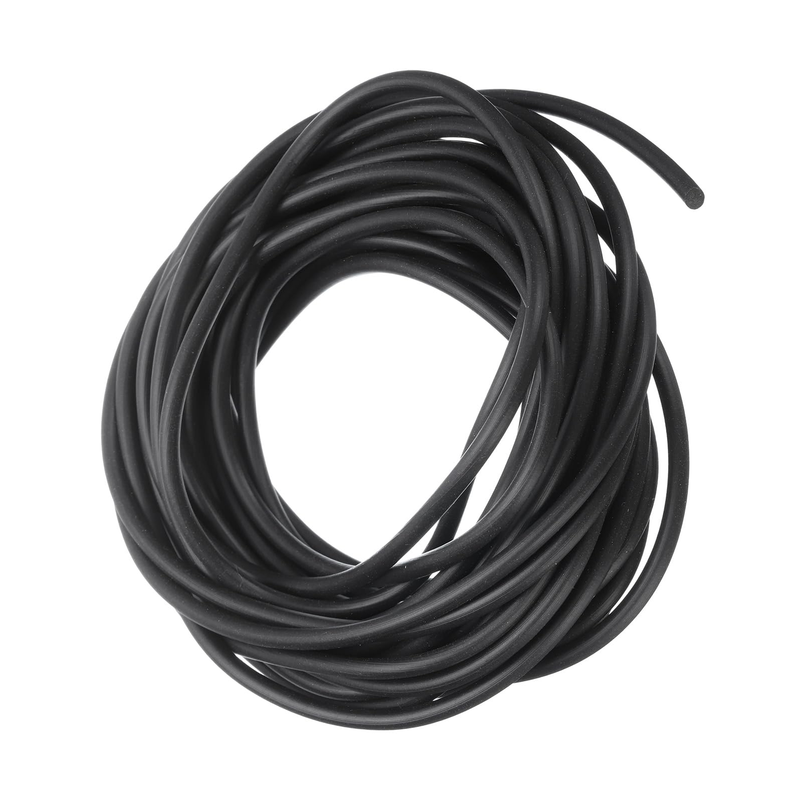 PATIKIL Silicone Foam Seal Strip, 10M(32.8Ft) 4mm(0.16") Dia Round High Density Solid Sponge Rubber Weather Stripping Cord for Sealing Gap Blocker Insulation, Black