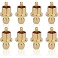 Monosaudio RCA Male Plugs RCA Dust Caps, 8Pcs RCA Shorting Plugs RCA Shileding Caps, Detachable Center Pin Noise Stopper Dust Proof Protectors for Audio,Speakers,Subwoofers,Amplifier(Gold Plated)