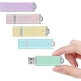 Sanfeya 5 Pack 32GB USB 2.0 Flash Drives, Multicolor Jump Drive Memory Sticks, Bulk Thumb Drives USB Sticks Pen Drives, 5 Col