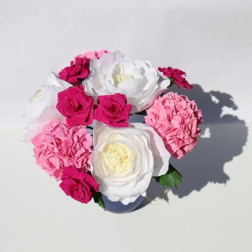 11 Fleurs En Papier Bouquet Floral Mixte Amazonfr Handmade