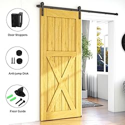 LQKUMJG 6FT Sliding Barn Door Hardware Kit for