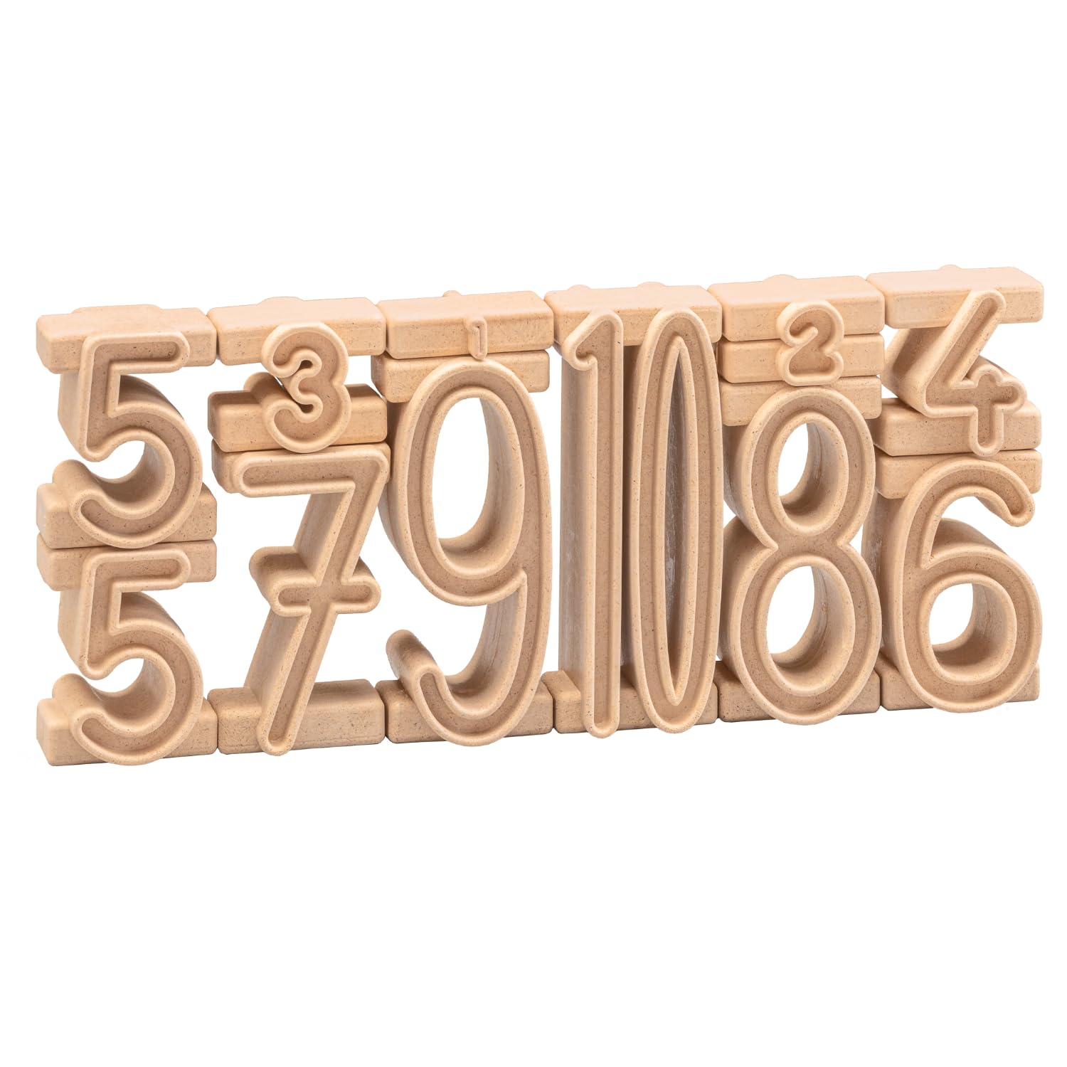 WISSNER aktiv lernen - Set of 34 tower numbers made of RE-Wood®, in a box