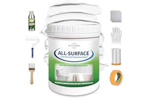 styleonme Tile Paint White, 16oz, 25-30sq.ft, Bathtub Washbasin Toilet Ceramic Tile and Kitchen Countertop Refinishing, Odorless and Non-Toxic Heavy Glaze Epoxy Resin Coating (With tools)