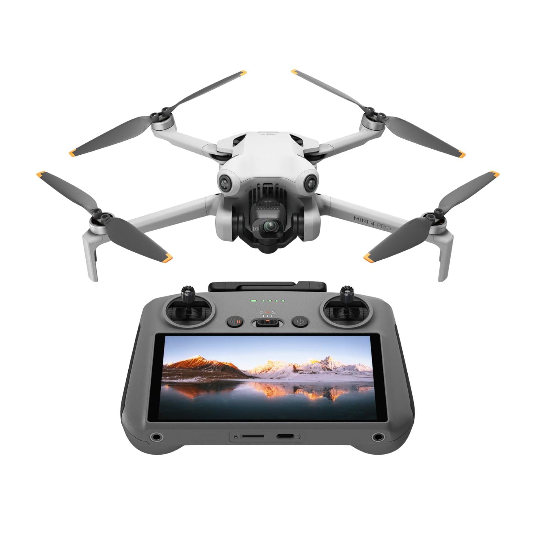Dji Mini 4 Pro (Dji Rc 2), Mini Drone Pliable avec Caméra 4K pour Adultes, Moins De 0,549 Lb/249 G, Temps De Vol 34 Min, Transmission Vidéo 20 Km, Détection Omnidirectionnelle, C0