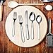 Bruntmor, CRUX Sterling Quality Silverware Royal 20 Piece Flatware Cutlery Set, 18/10 Stainless Steel, Service for 4-100% Rust Proof
