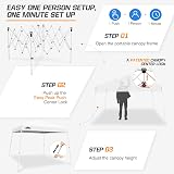 EAGLE PEAK 3m x 3m Slant Leg Pop-up Canopy Tent - Easy Setup & Adjustable view 2