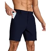 SNOWTEN Men's Classic Fit 7/9/11 Inch Golf Shorts Lightweight Long Stretch Hiking Short with 4 Pockets for Casual Work