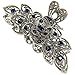 Numblartd Vintage Chic Metal Alloy Rhinestone Large Size Fancy Hair Claw Jaw Clips Pins - Women Fashion Retro Flowers Hair Catch Hair Updo Grip Hair Accessories for Thick Hair