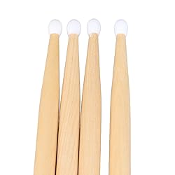 Maple Wood 7A Nylon Tip Drumsticks, 2 Pairs Drum