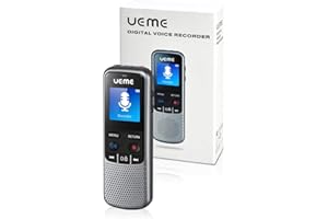 UEME 2024 Digital Voice Recorder with Bluetooth, 2320 Hours Sound Dictaphone, Storage Bag, Warm Voice Sound for Notes, Dictation, Conversation, Interviews, and Meetings, Mp3 Playback, 32GB
