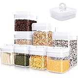 Kitsure Airtight Food Storage Container Set - 8 PC Set - Pantry Organization and Storage, Kitchen Canisters with Lids, Leak-P