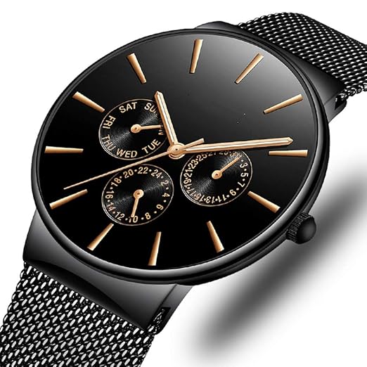 AWRYS Herrenuhren   wasserdichte Ultradünne Datum Uhr Männlichen Stahlband Lässig Quarzuhr Männer Sport Armbanduhr