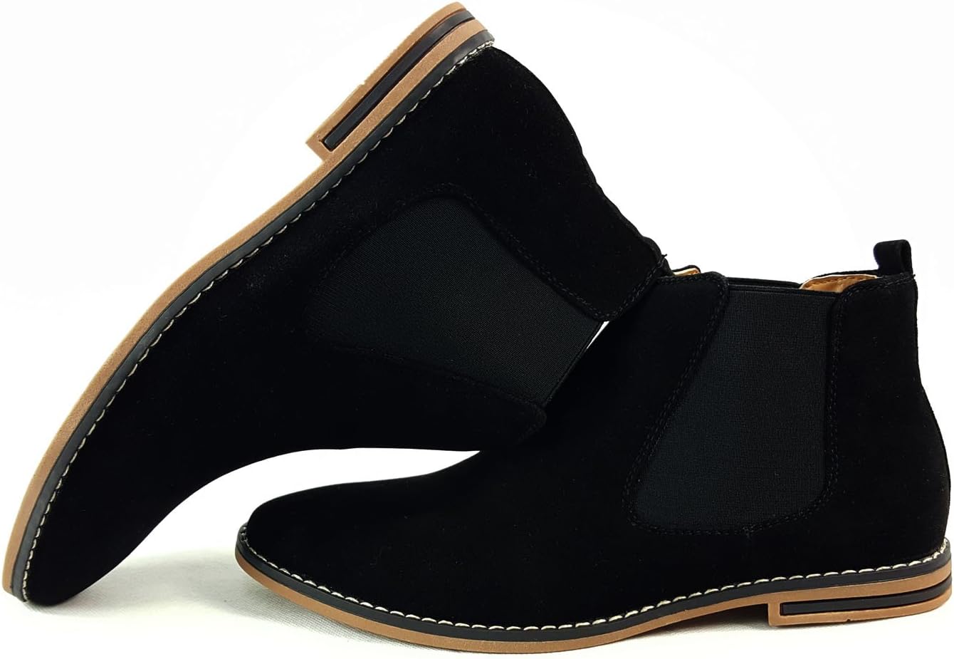 mens black suede chelsea boots uk