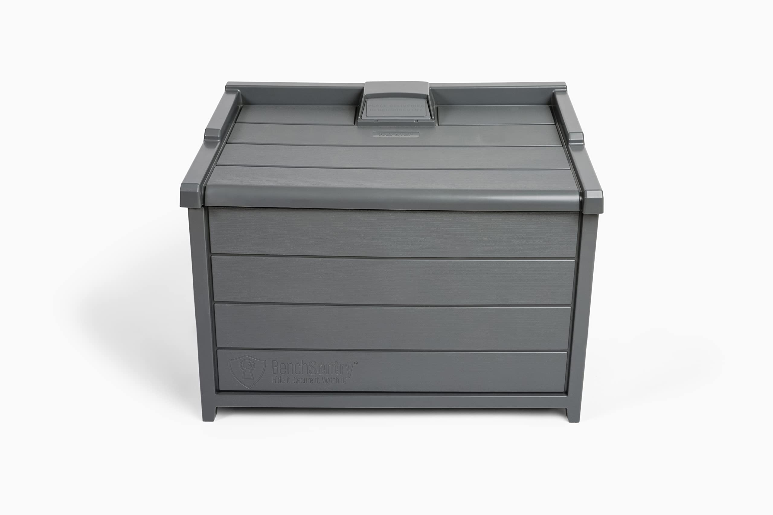 Photo 1 of BenchSentry by Genie Package Delivery Box for Outside - Protects Packages from Theft and Weather Damage - Slate