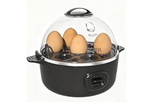 OSTBA Egg Cooker, 7-Egg Capacity Electric Egg Boiler with Musical Buzzer, Overheat Protection, Rapid Cooker for Soft, Medium,
