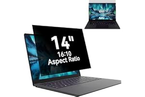 MAO YEYE Laptop Privacy Screen 14 Inch, Laptop Screen Privacy Shield 16:10 Aspect Ratio Anti-Glare Blue Light Computer Monitor Protector,Removable 14in Filter for Lenovo HP Dell Acer Asus Thinkpad Envy Xps