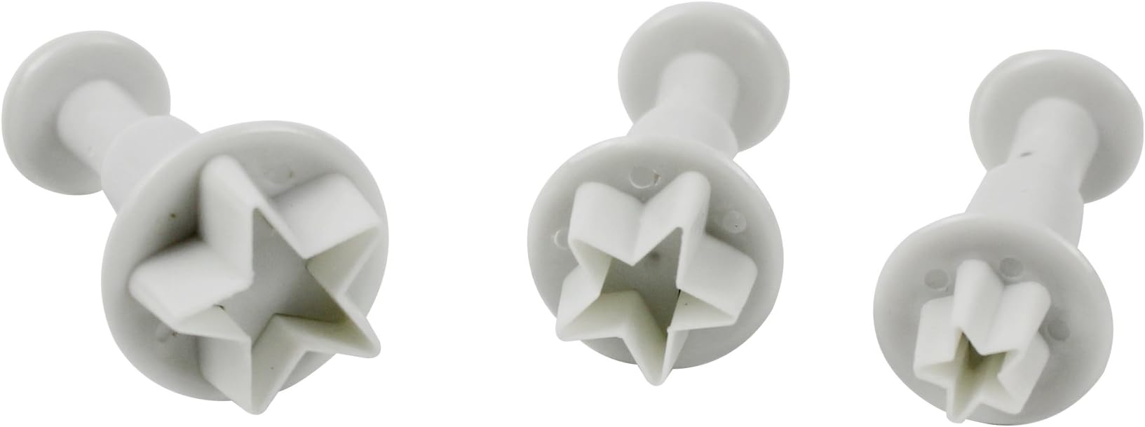 Verdental DIY Cake Plunger Cutter Molds Sugarcraft Cake Decorating 3-pieces (Star Shape)