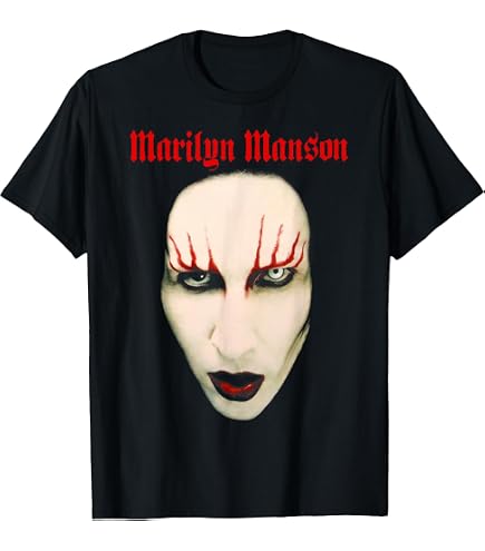 Amazon.com: Marilyn Manson Face and Flag T-Shirt, Men's Big and