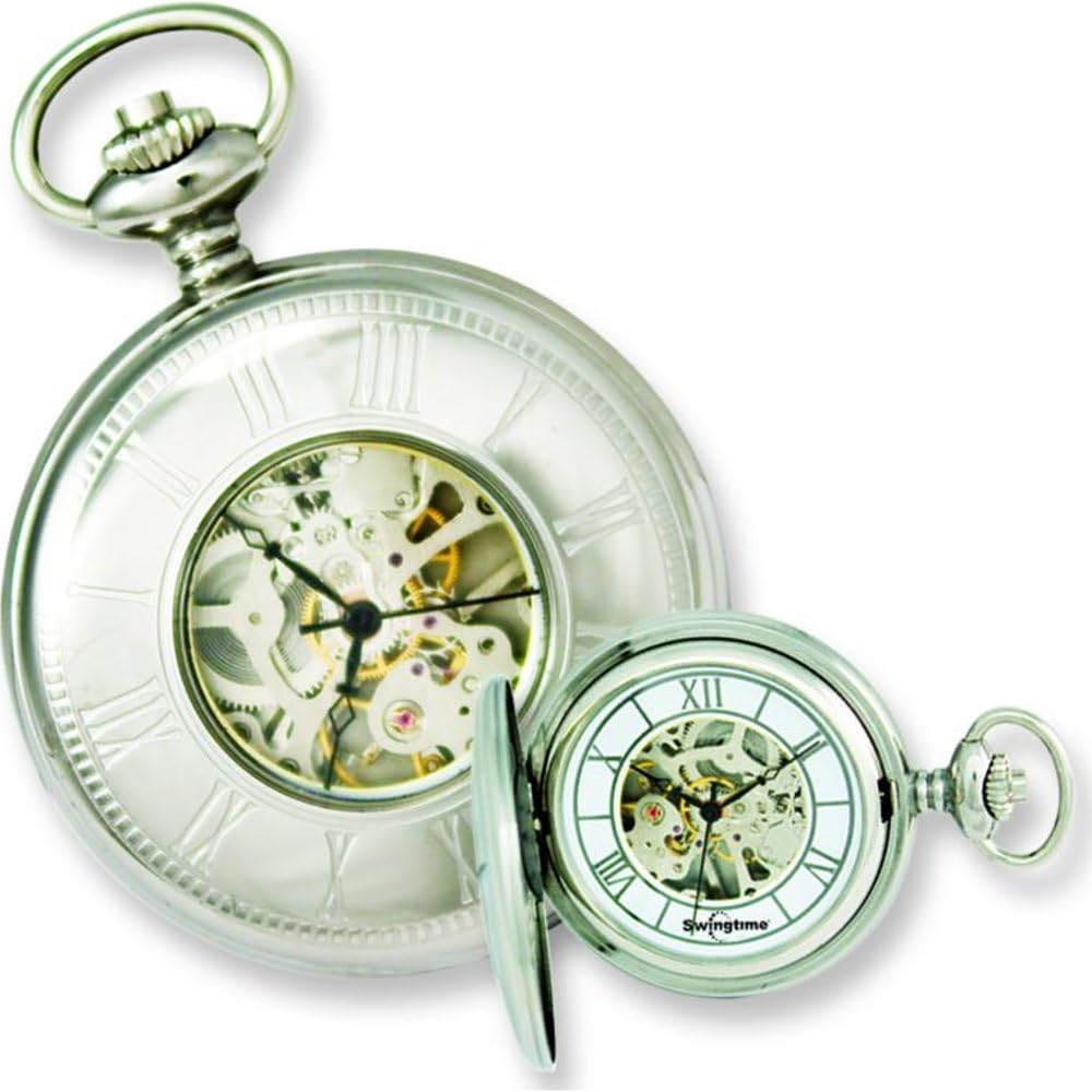 Swingtime Stainless Steel Mechanical Pocket Watch Watches