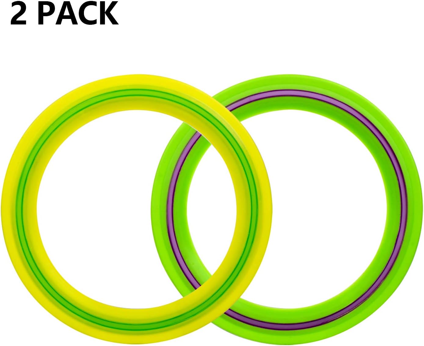 OUOnDAD Frisbee for Kids Adults, Set of 2, 11 inch Frisbee Flying Disc Ring Outdoor Game,Pack of 3, Summer Outdoor Toys Activity Game Toy for Boys, Girls, Family, Children, Camping, Party Favors