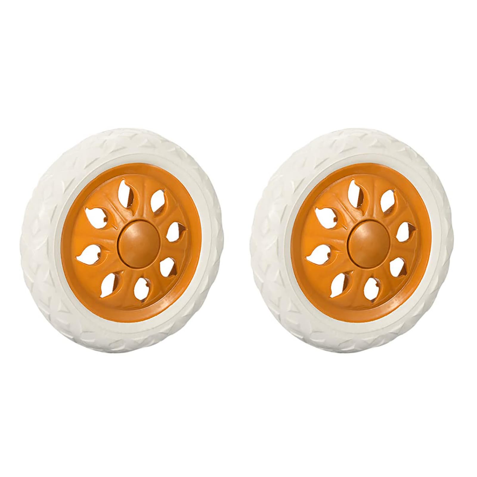 SagaSave Shopping Cart Wheels Trolley Caster Replacement 6 Inch Diameter Rubber Foaming Yellow, 2 PCS Shopping Trolley Wheels