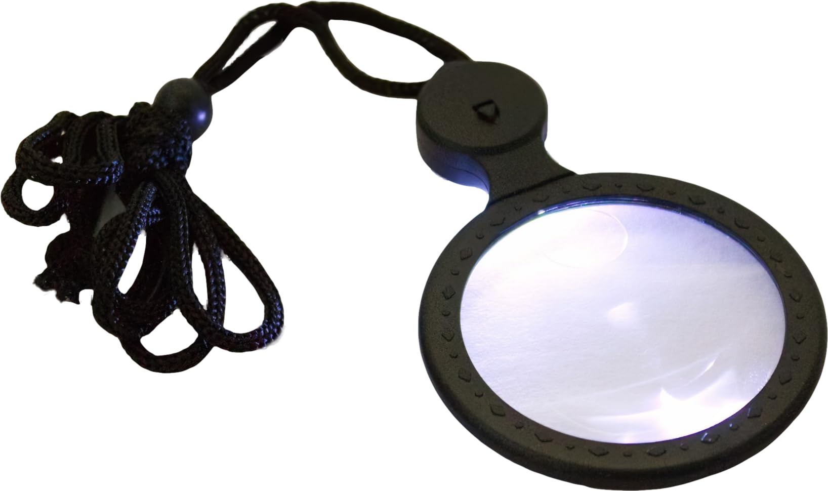 Magnifying Glass Necklace - Pendant Monocle Eyeglass Style with Light