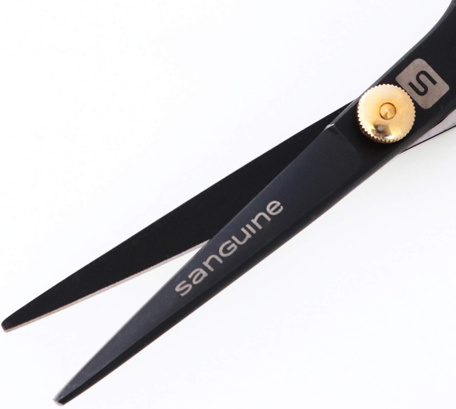 Professional Beard Moustache and Hair Scissors Deep Black 5.5 inch - Image 3