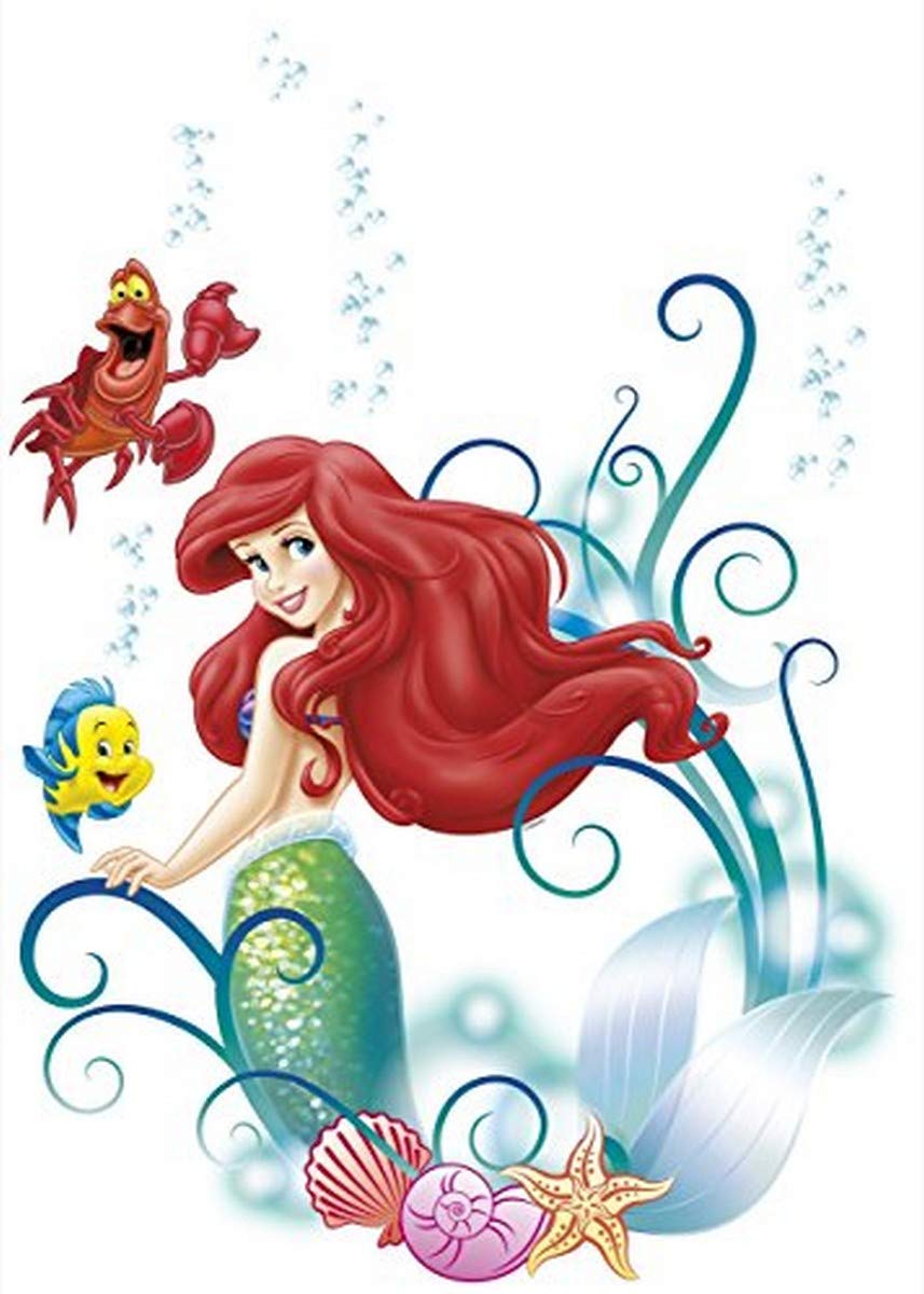 Komar 14013h Disney The Little Mermaid Ariel Freestyle Deco Sticker - Multi-Colour (9-Piece)