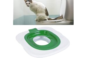 JOROBURO Cat Toilet Training Kit, Reusable Cat Toilet Trainer Urinal Removable Pet Toilet Training System, Professional Cat Urinal Seat Trainer for Home Pet Shop (Green)
