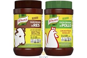 BETRULIGHT Granulated Beef/Chicken Bouillon For Sauces, Gravies, Soups And Stews Chicken Bouillon Fat And Cholesterol Free, Knorr Granulated Bouillon Beef and Chicken 32 Oz Each, (Variety Pack of 2)