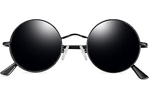 Joopin Hippie Round Sunglasses for Women Men Small Circle Sun Glasses Polarized UV400 Protection