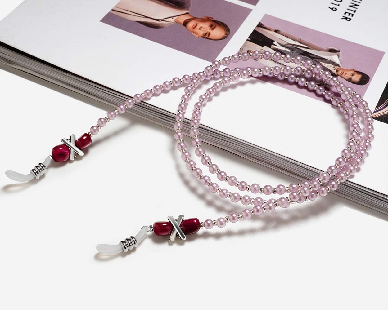 DS DISTINCTIVE STYLE Glasses Chains 4 Pieces Eyeglass Straps Fashion