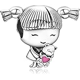 Annmors Silver Charms for Bracelets S925 Love Heart Mom Birthday Dangle for Women Bracelet & Necklace Pendant