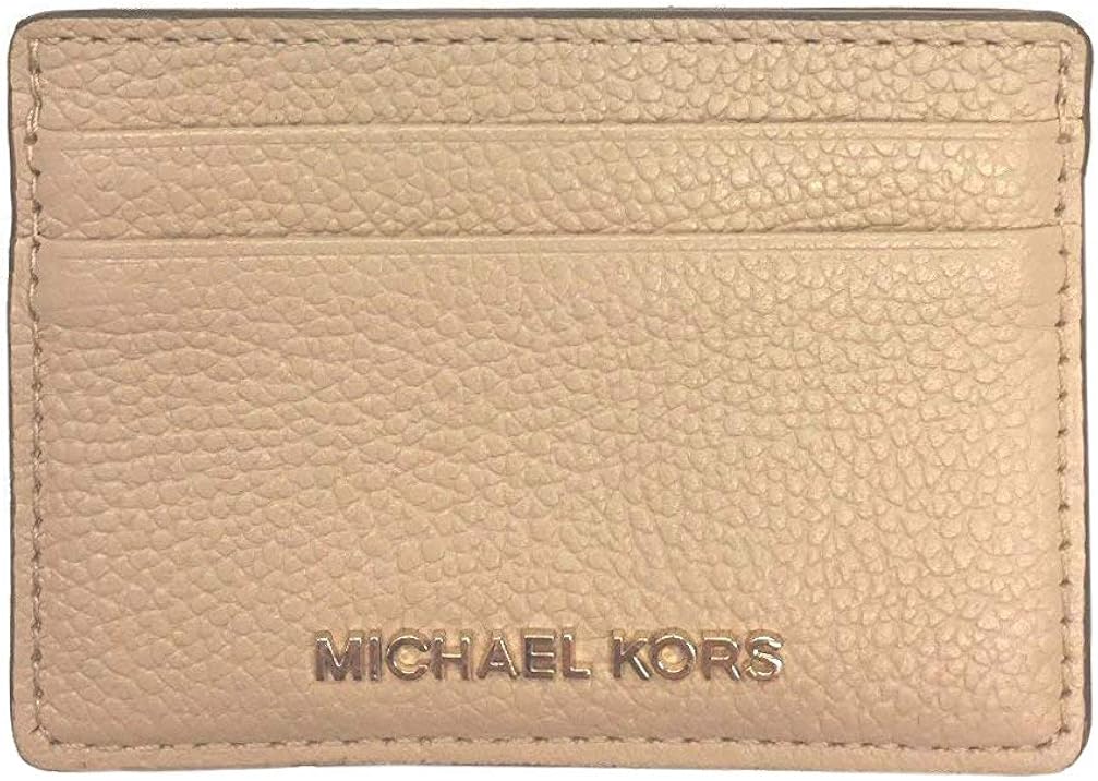 michael michael kors pebble leather slim card case