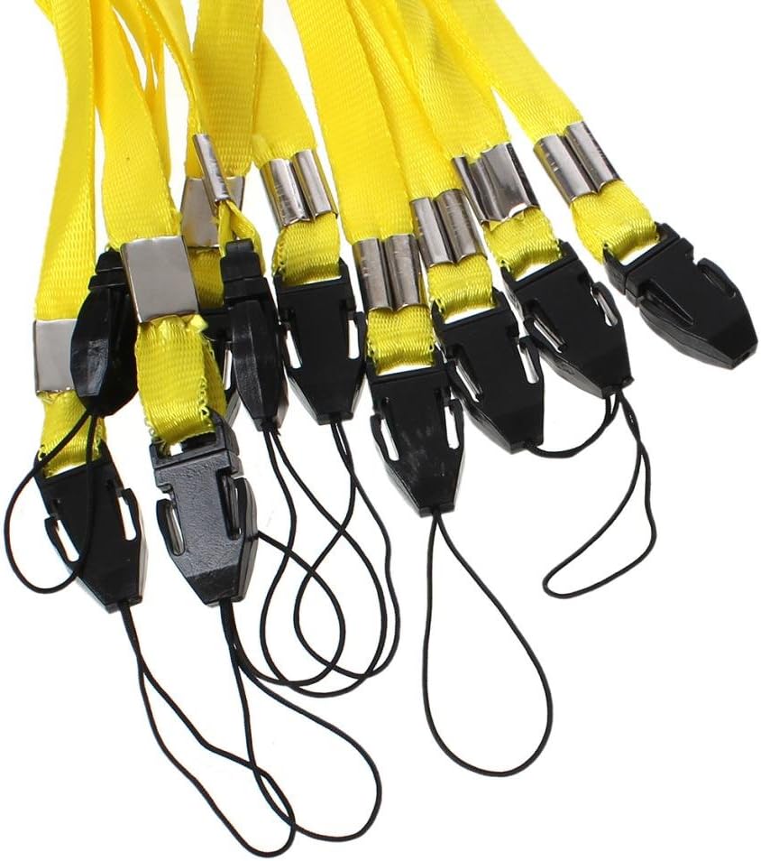CKB LTD Lanyards Neck Strap ID Badge Holders Loop Clip 48cm for Gym Key Name Tag Badge Pass Holder USB Flash Drive Cell Phone Key ID Card Badge and Small Electronic Device (Yellow - Image 3