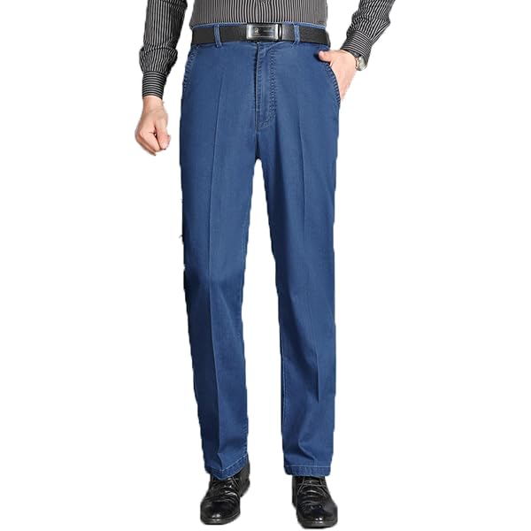 denim look dress pants Denim Print Wide Leg Suit Two-Piece Statement Outfit